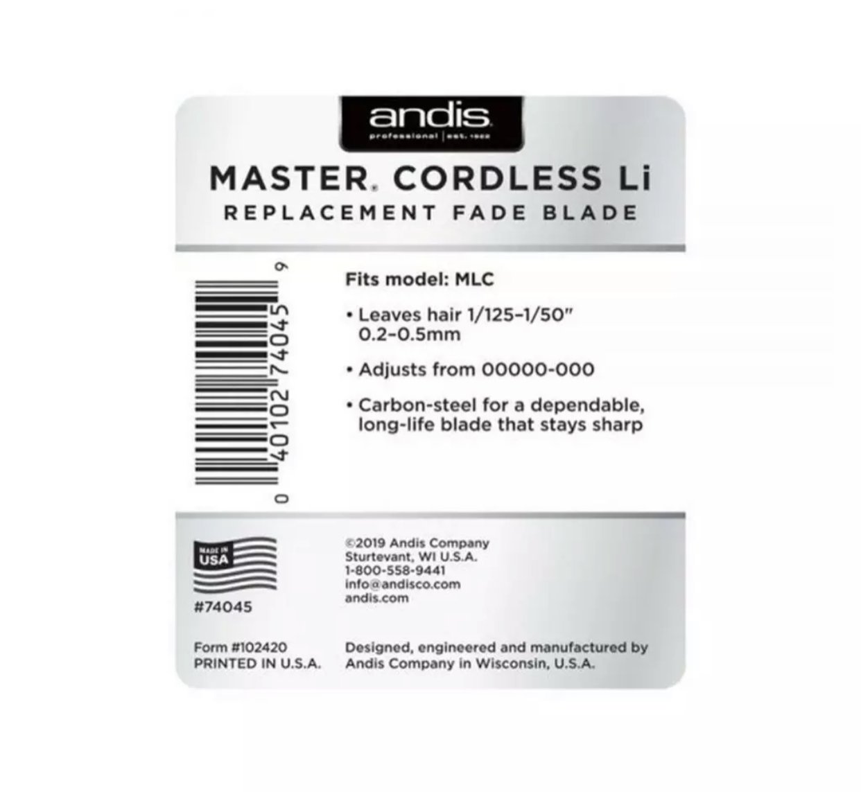 Andis Master Cordless Li Carbon Steel-2